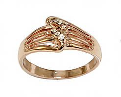 Кільце жіноче, Булат. Камені: Діаманти. Колір: позолота з кр. від. Є 17р. 18р. 19р.20р. В упаковці 12 кілець.