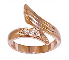 Кільце жіноче, Булат. Камені: Діаманти. Колір: позолота з кр. від. Є 17р. 18р. 19р.20р. В упаковці 12 кілець.