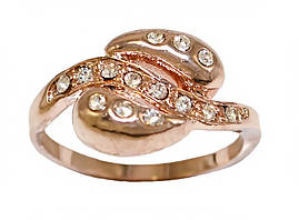 Кільце жіноче, Булат. Камені: Діаманти. Колір: позолота з кр. від. Є 17р. 18р. 19р.20р. В упаковці 12 кілець.