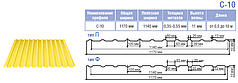 Профнастил С-10 тип Ф Термастил 0,45 мм матовий коричневий Ral 8017 Китайський метал