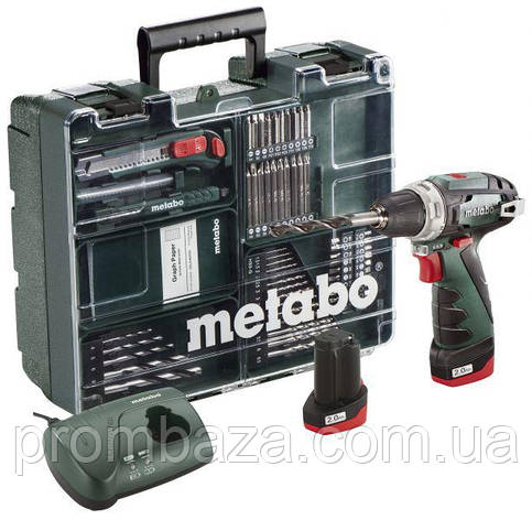 Акумуляторний шурупокрут Metabo PowerMaxx BS Basic Mobile Workshop, фото 1