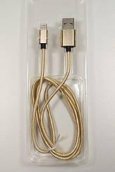 Шнур для моб. Spring IP lightning AR 73 дрот для телефона в металевому обплетенні S