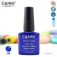 Гель-лак CANNI 185 синій з голографічними блискітками