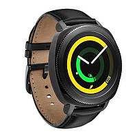 Шкіряний ремінець Primo для годинника Samsung Sport Gear (SM-R600) - Black