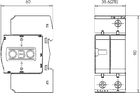 5093653 Блискавкозахисний розрядник (ДЗІП), V50-B+C 1+NPE OBO Bettermann (Німеччина), фото 2