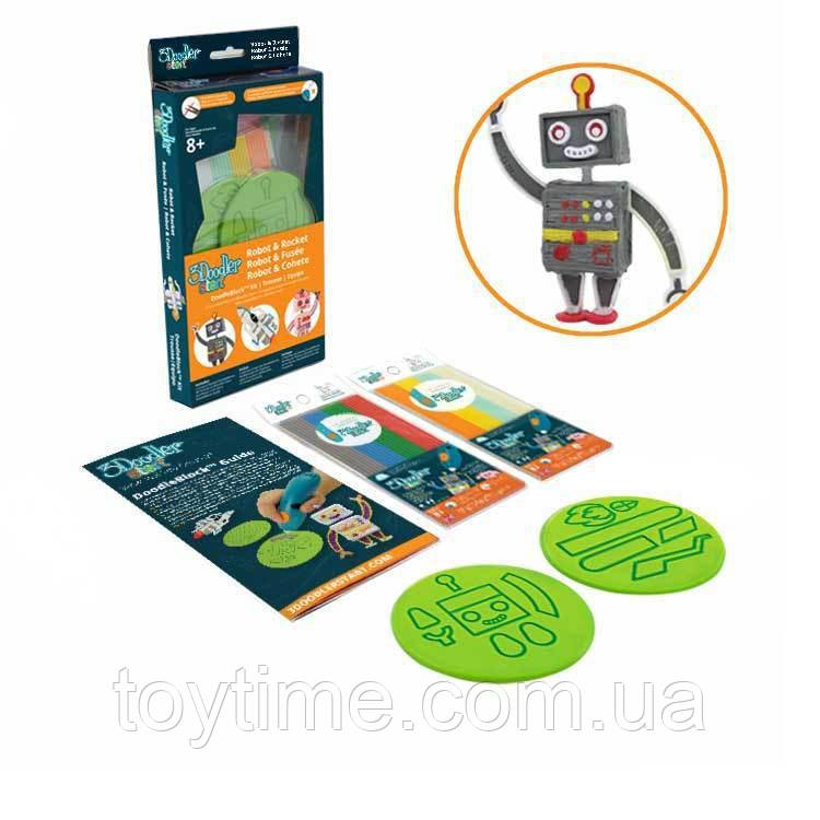 Набор Аксессуаров Для 3D-Ручки 3Doodler Start - Робот и Ракета ...