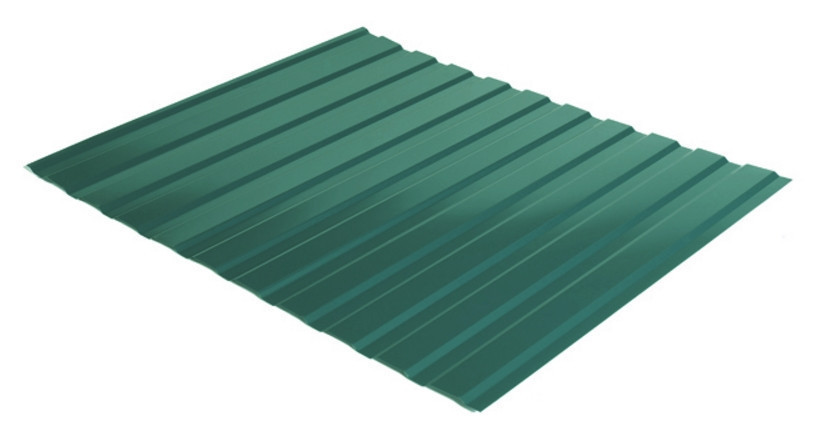Профнактил фасадний С-10 (колір 6005 — зелений, глянець)