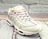 Женские кроссовки Nike верх комбинированный светло-серые 0149НИМ