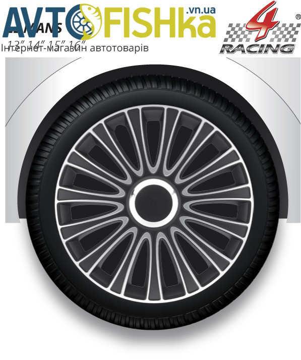 Ковпаки на колеса. Коробки колісні ARGO R16 Lemans SILVER/BLACK