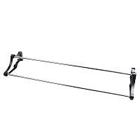 Полиця для взуття з кріпленням туфелькою 800-1100 мм, хром/чорна