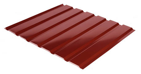 Профнастил С-18 RAL 3011 (червоний) PE 0.45 фасад, фото 1