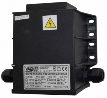 Трансформатор до басейну Vagner 230В, 12В, 50 Вт (залитий)