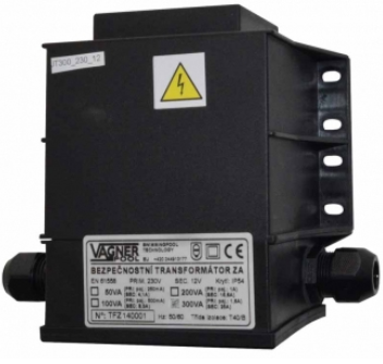 Трансформатор до басейну Vagner 230В, 12В, 200 Вт (залитий)