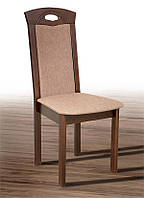 Стілець Честер дерев'яний обідній, колір темний горіх оббивка Савана 21 Голд