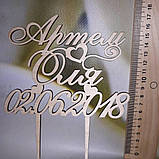 Дитячий топер на рік день народження, імена в торт, топпер для солодкого столу. " 1 рочок", фото 7