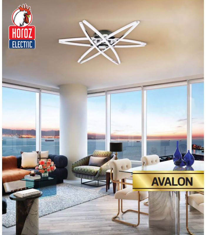 Світлодіодна люстра AVALON 35W 4000K хром 2100 Lm