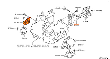 Кронштейн двигуна правий Nissan Leaf ZE0 (10-12) 11232-3NA0A, фото 6