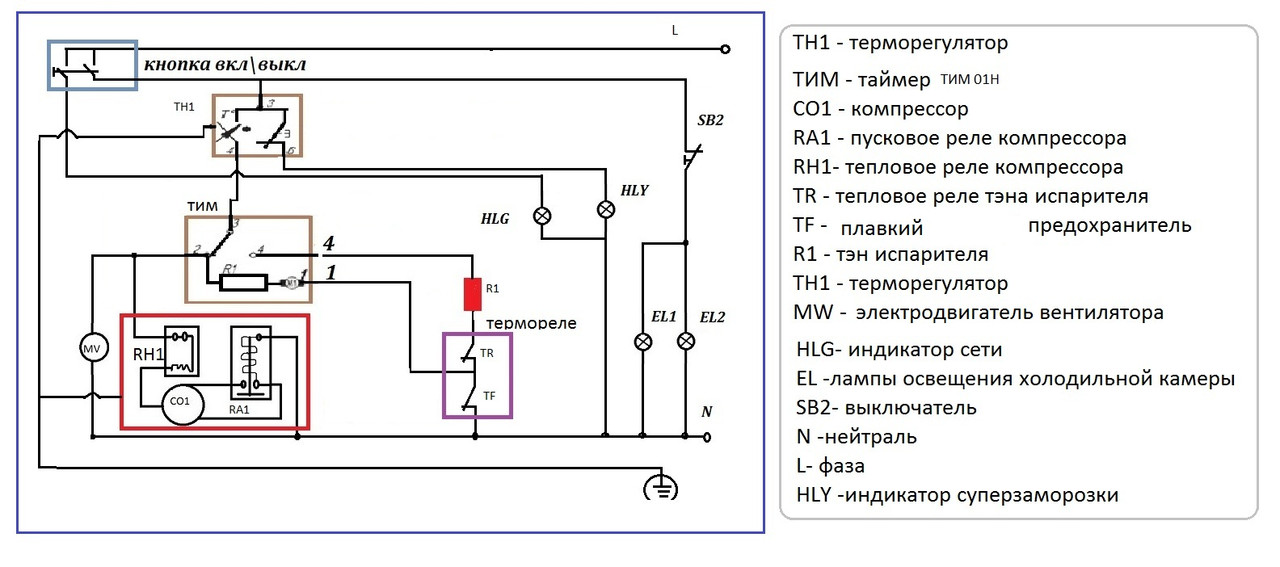 Таймер TИM 01 H для холодильника Indesit Stinol - фото 3 - id-p31958051