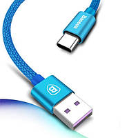 USB кабель Baseus Speed QC 5A Type-C to USB, 1m blue