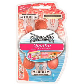 Wilkinson (Schick) QUATTRO FOR WOMAN SPARKLE 3 шт W0060