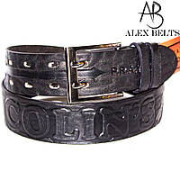 Ремінь чоловічий джинсовий шкіряний 40 мм - купити оптом в Одесі