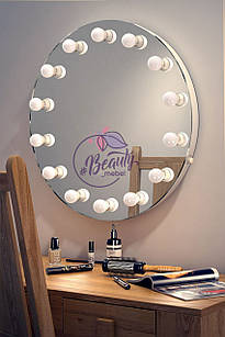 Навісне кругле дзеркало з підсвічуванням і без рамки, дзеркала для візажиста