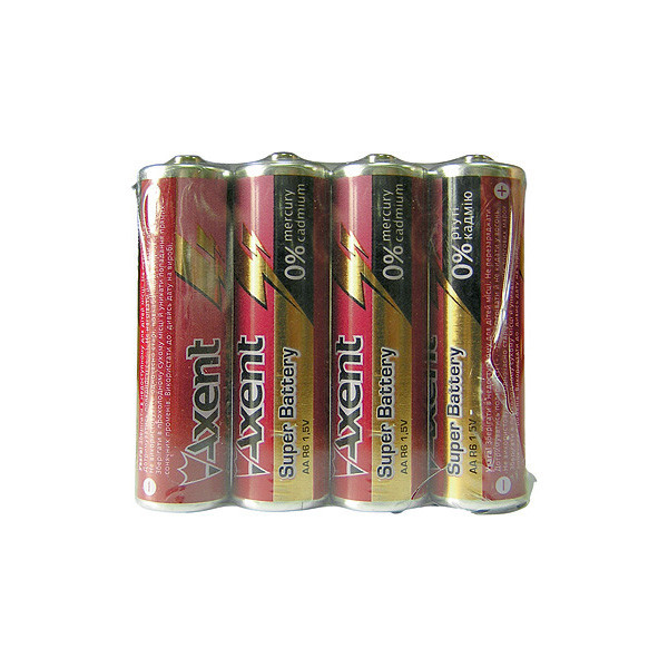 Батарейка AXENT R6, сольова (4 шт.)