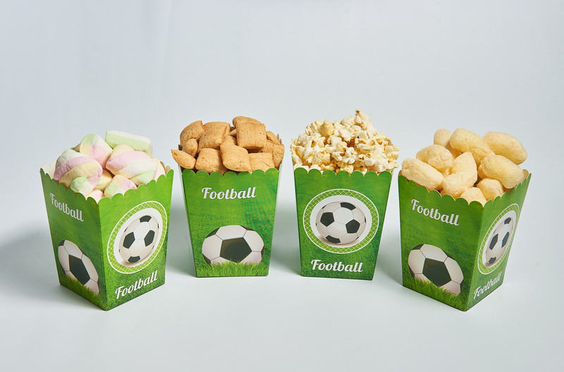 Коробка для попкорну , солодощів в стилі "Футбол" .