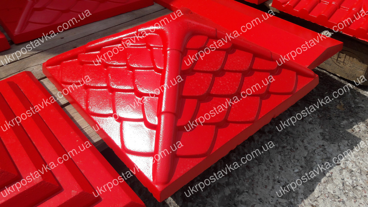 Кришка для забору LAND BRICK "Данія" червона 450х450 мм