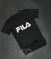Чоловіча футболка Fila,чоловіча футболка Філа, спортивна, брендовий,бавовна, чорна S