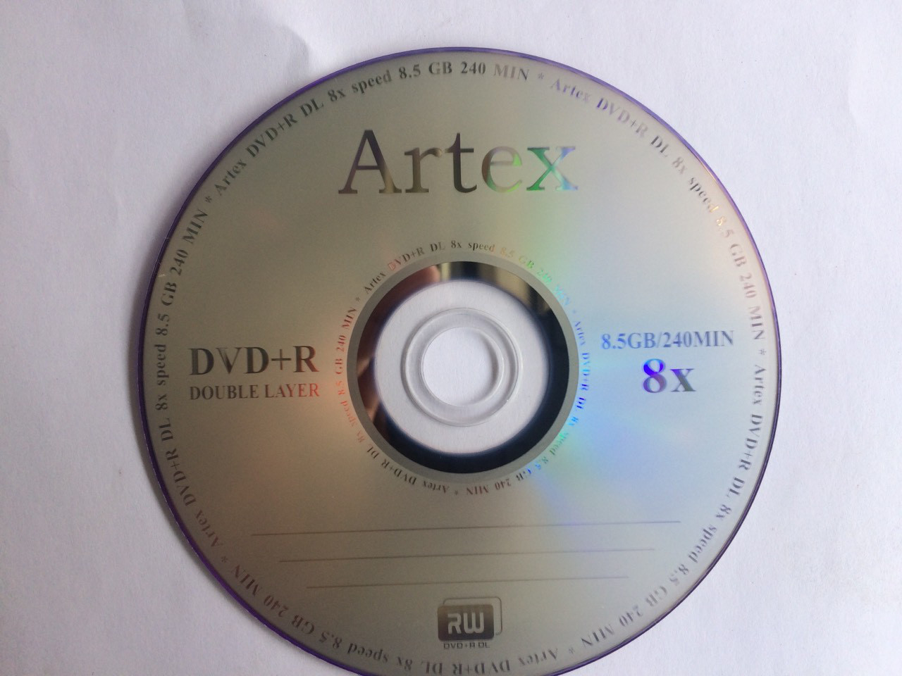 DVD+R диск Artex 8.5GB 8х DL Bulk 50
