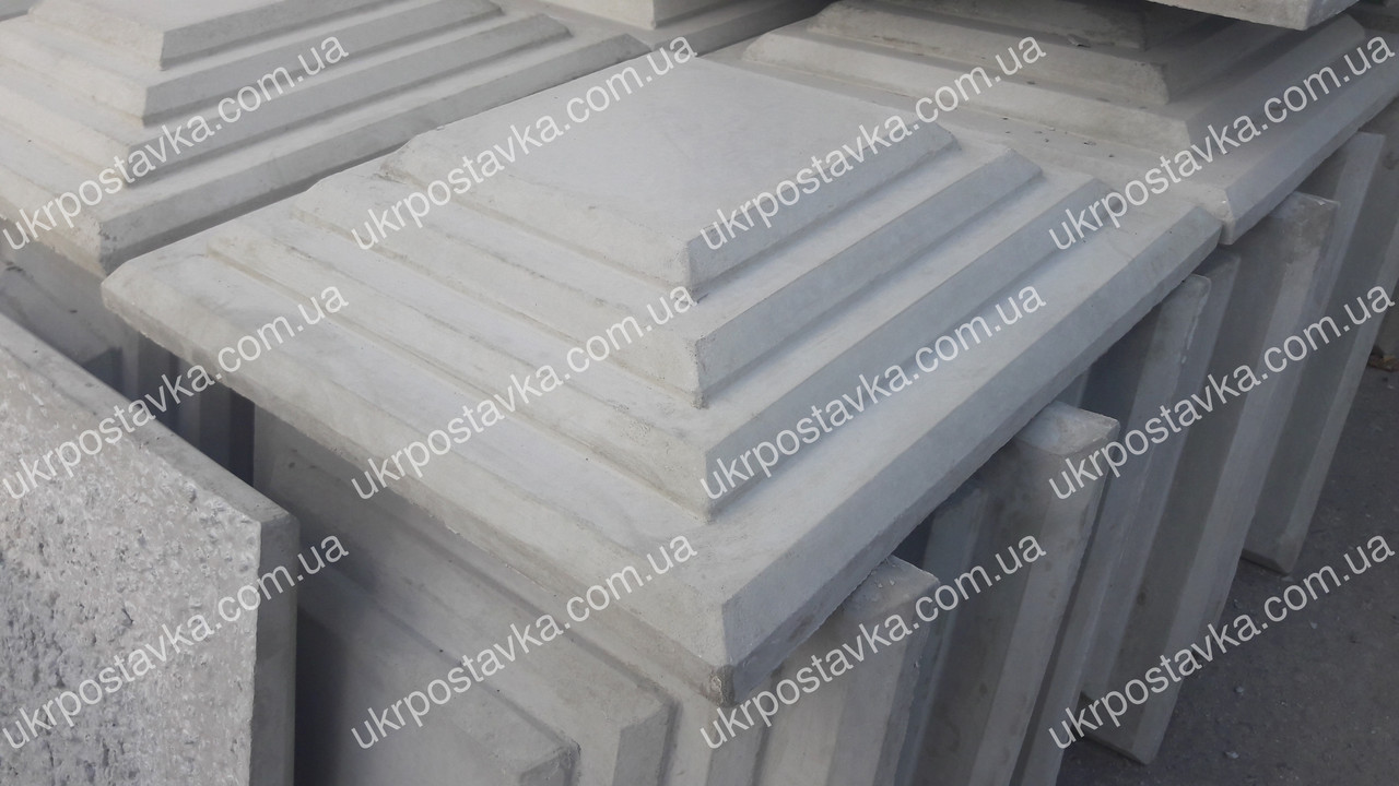 Кришка для забору LAND BRICK "Егіпет" сіра 400х400 мм