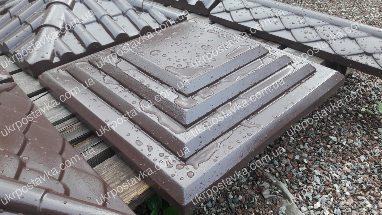 Кришка для забору LAND BRICK "Егіпет" коричнева 400х400 мм