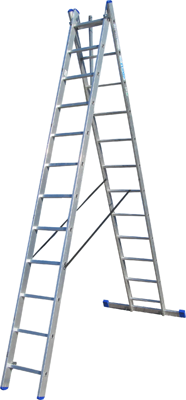 Драбина 2-секційна ELKOP VHR H 2*12 (2х12 ст., 3.20-5.29 м), фото 1