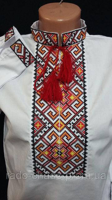 Красива яскрава вишиванка для хлопчика на блискавці "Любомір" 140-170