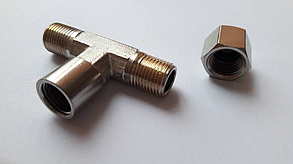 Подвійник Т 1/8" внутр. із заглушкою на дві 1/8" нар.