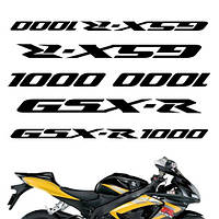 Виниловые наклейки на мот " 1000 GSX-R " 15х25 см