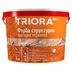 Фарба структурна фасадна акрилова Triora, 5 кг