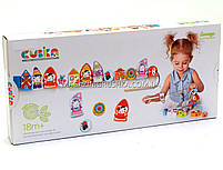 Дитяча дерев'яна шнурівка Cubika (Кубики) 13654. Дерев'яні іграшки, фото 4