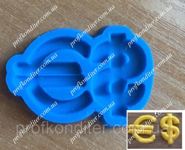 Силіконовий молд Долар/Євро, фото 1