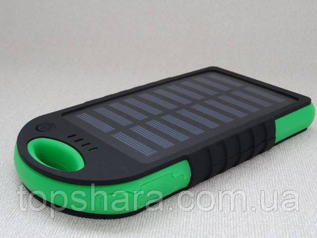 Портативное зарядное Power Bank Solar 50000 mAh на солнечной батареи, зелёный