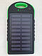 Портативне зарядне Power Bank Solar 50000 mAh на сонячній батареї, зелений , фото 2