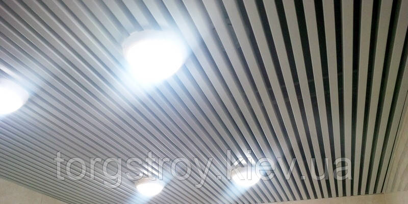 Кубообразный реечный подвесной потолок (Комплект), 50х50мм оцинк. 0,4мм, шаг 50мм, цвет RAL 9003 - фото 2 - id-p738287839