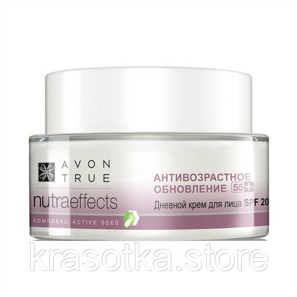 94291 Avon. Денний крем для обличчя Nutra Effects «Антивікове оновлення 55+» SPF 20.Ейвон/Єйвон/Авон 94291., фото 1