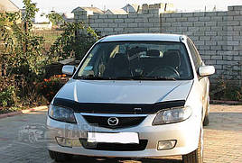 Дефлектор капоту, мухобойка Mazda 323 S/F з 2000-2003 р. в. VIP