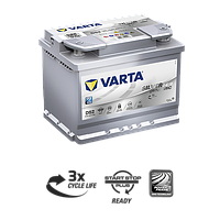 Автомобільні акумулятори VARTA 6CT-60Аз 680А R Silver Dynamic AGM