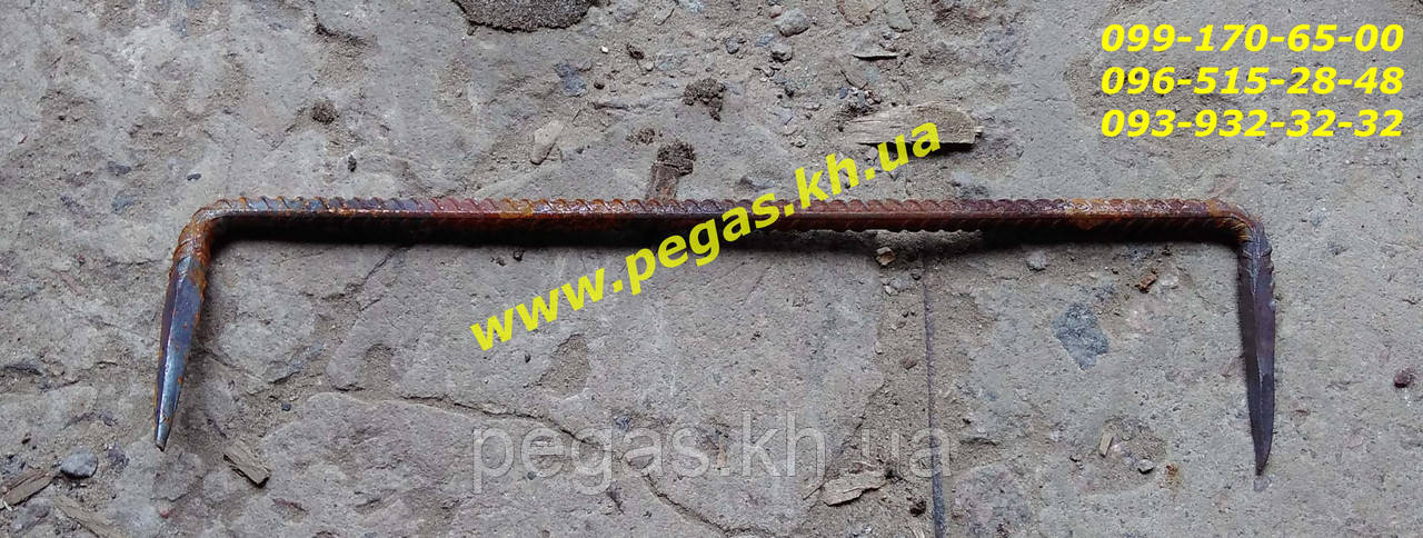 Скоба будівельна 300х8 колоди, колода, дерева