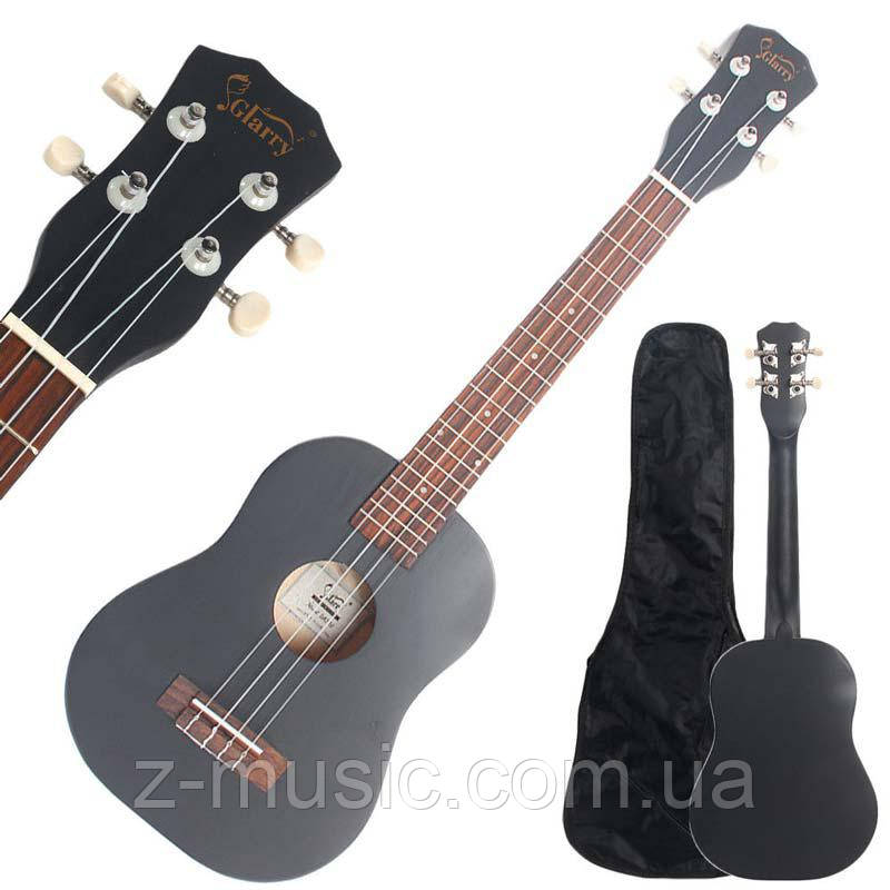 Укулеле тенор Glarry UK-301T BK + чохол і медіатор