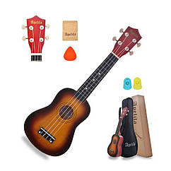 Укулеле сопрано Aplilila San (Чехол + корпуслект струн + Медіатор + 2 наконечники на пальці)