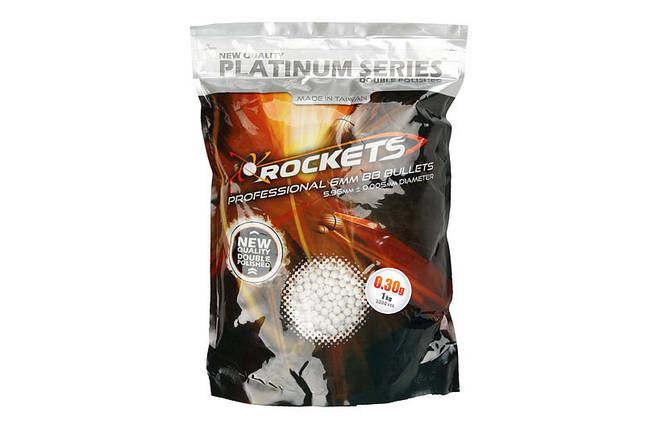 Страйкбольні кулі Rockets Platinum Series - 0.30 g -3333шт - 1kg (для страйкболу), фото 2